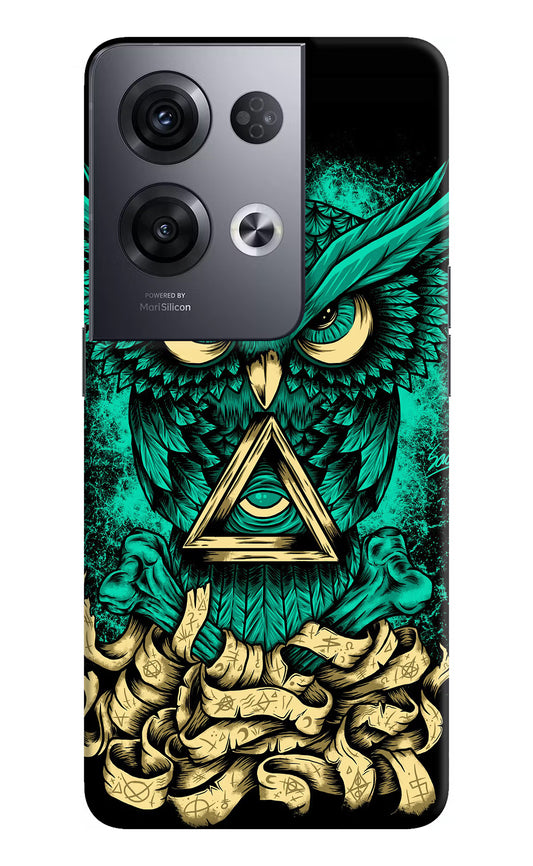 Green Owl Oppo Reno8 Pro Hard Case Back Cover by Casekaro