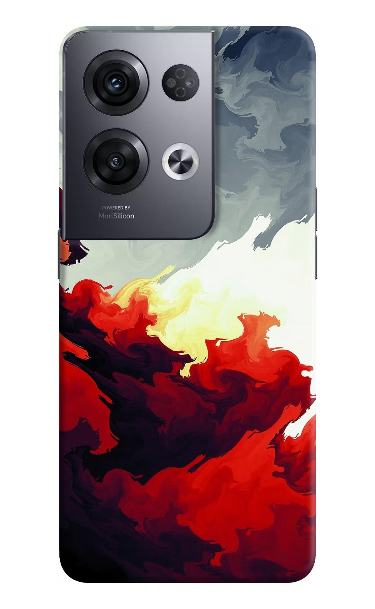 Fire Cloud Oppo Reno8 Pro Hard Case Back Cover by Casekaro
