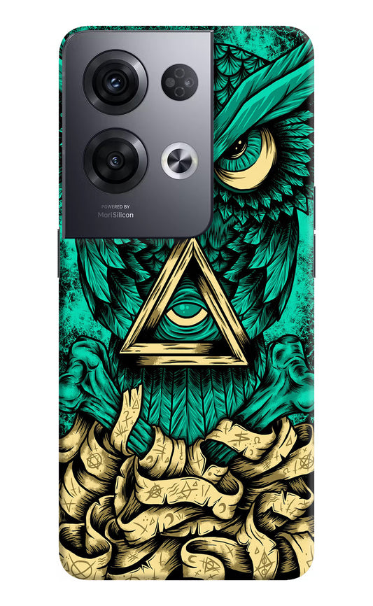 Green Owl Oppo Reno8 Pro Hard Case Back Cover by Casekaro