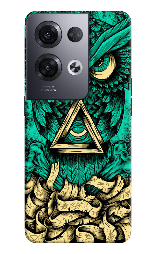 Green Owl Oppo Reno8 Pro Hard Case Back Cover by Casekaro