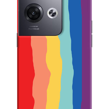 Rainbow Oppo Reno8 Pro Hard Case Back Cover by Casekaro