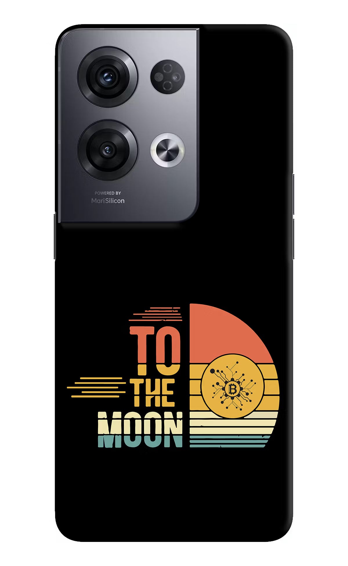 To the Moon Oppo Reno8 Pro Hard Case Back Cover by Casekaro