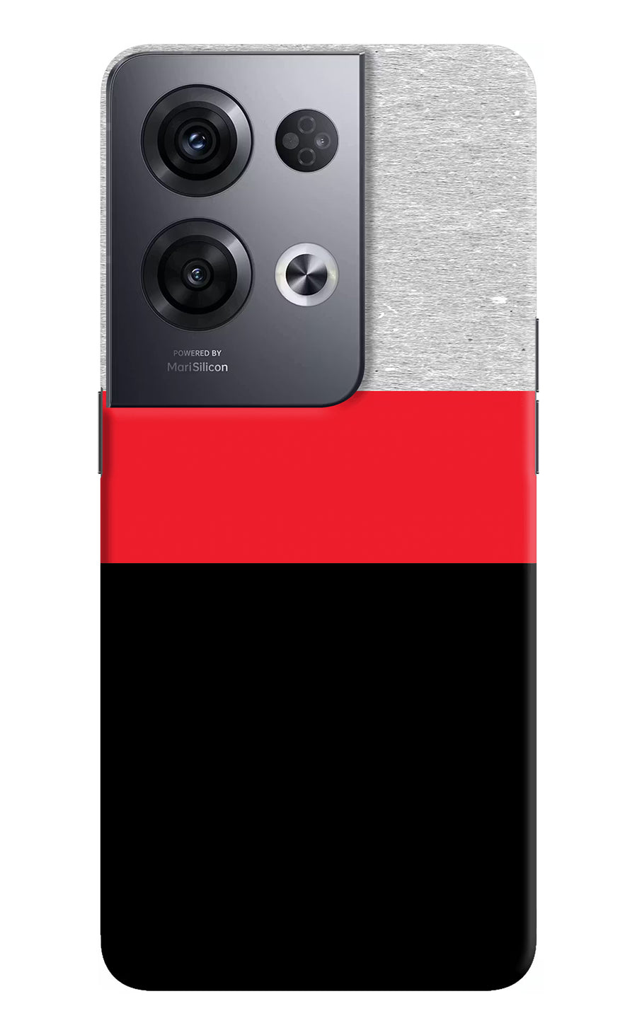 Tri Color Pattern Oppo Reno8 Pro Back Cover, Hard case