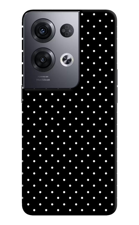 White Dots Oppo Reno8 Pro Hard Case Back Cover by Casekaro