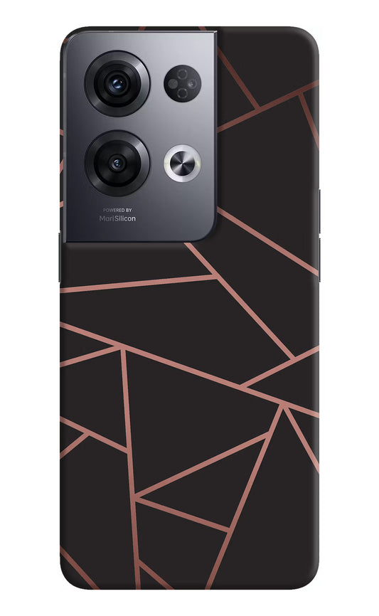 Geometric Pattern Oppo Reno8 Pro Hard Case Back Cover by Casekaro