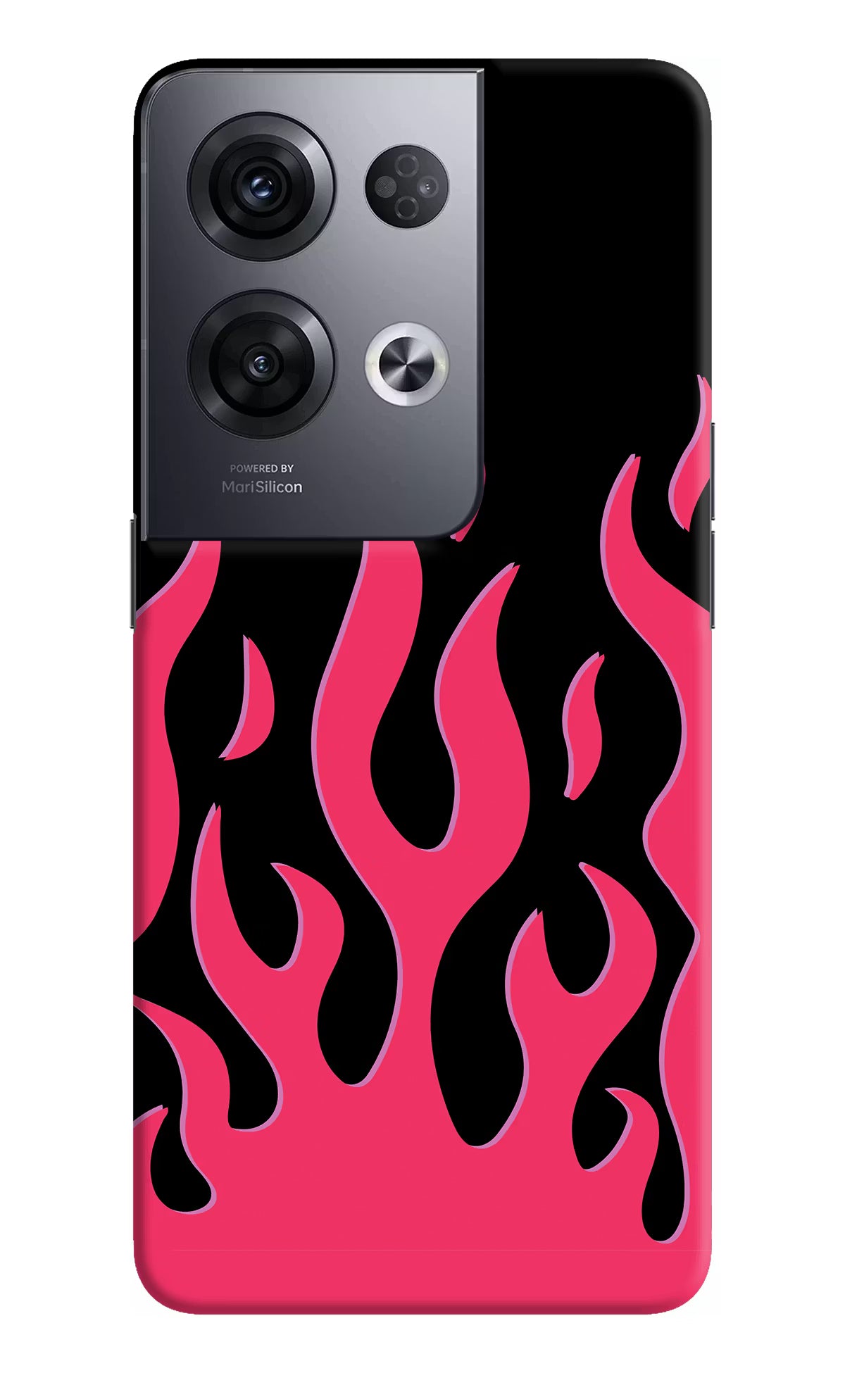 Fire Flames Oppo Reno8 Pro Hard Case Back Cover by Casekaro