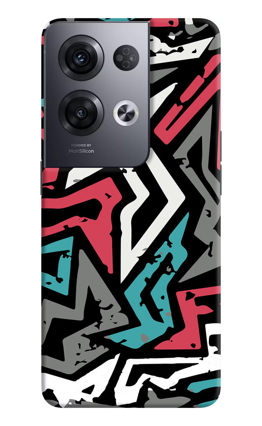 Geometric Graffiti Oppo Reno8 Pro Hard Case Back Cover by Casekaro