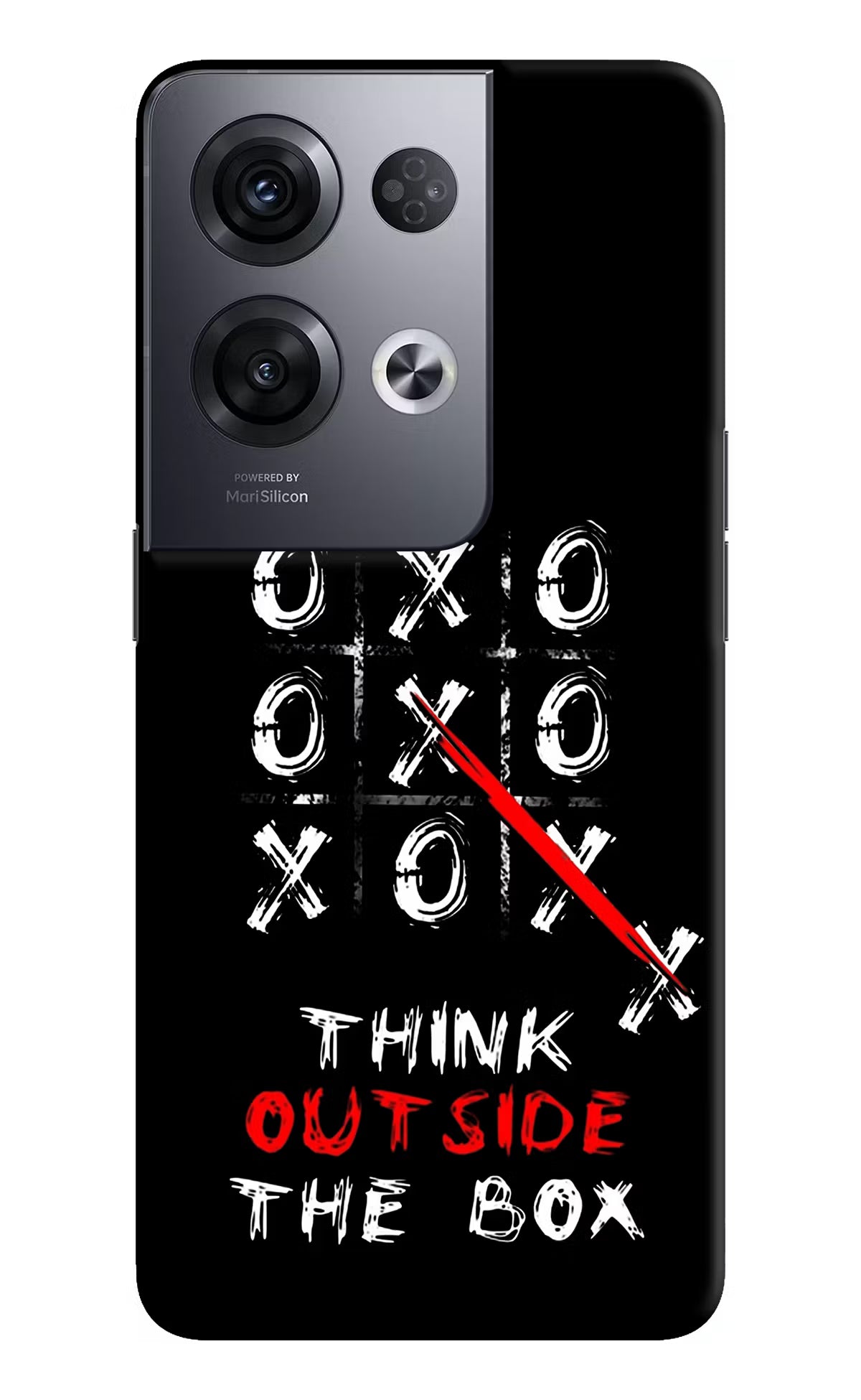 Think out of the BOX Oppo Reno8 Pro Hard Case Back Cover by Casekaro