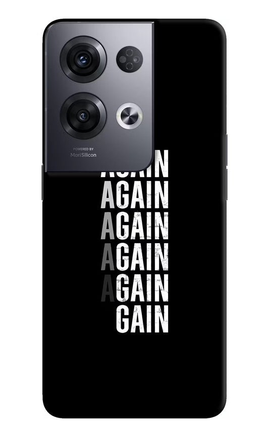 Again Again Gain Oppo Reno8 Pro Hard Case Back Cover by Casekaro