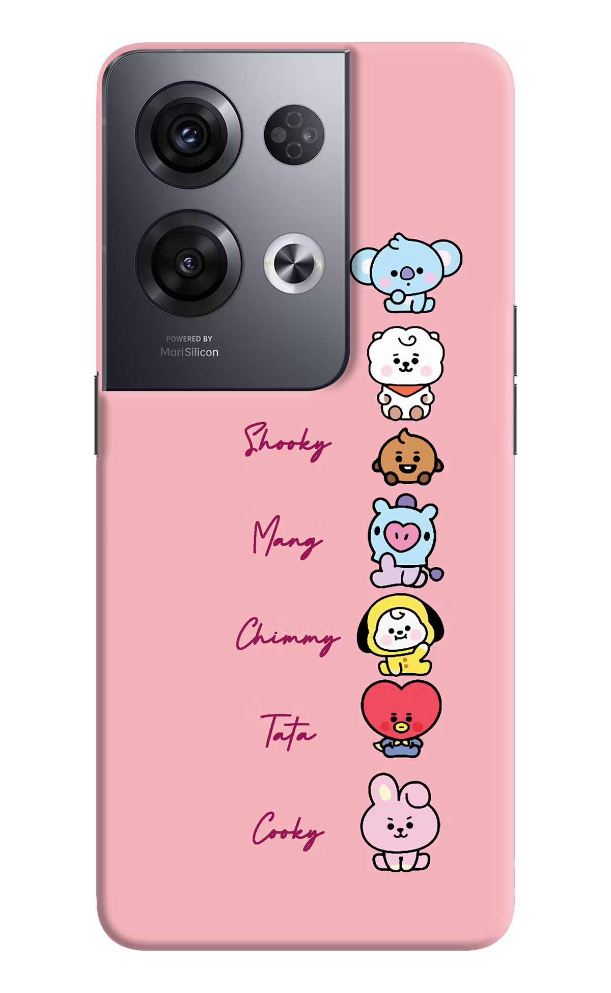 BTS names Oppo Reno8 Pro Hard Case Back Cover by Casekaro