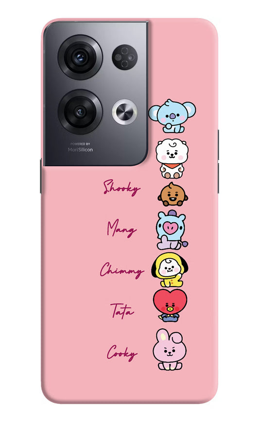BTS names Oppo Reno8 Pro Hard Case Back Cover by Casekaro