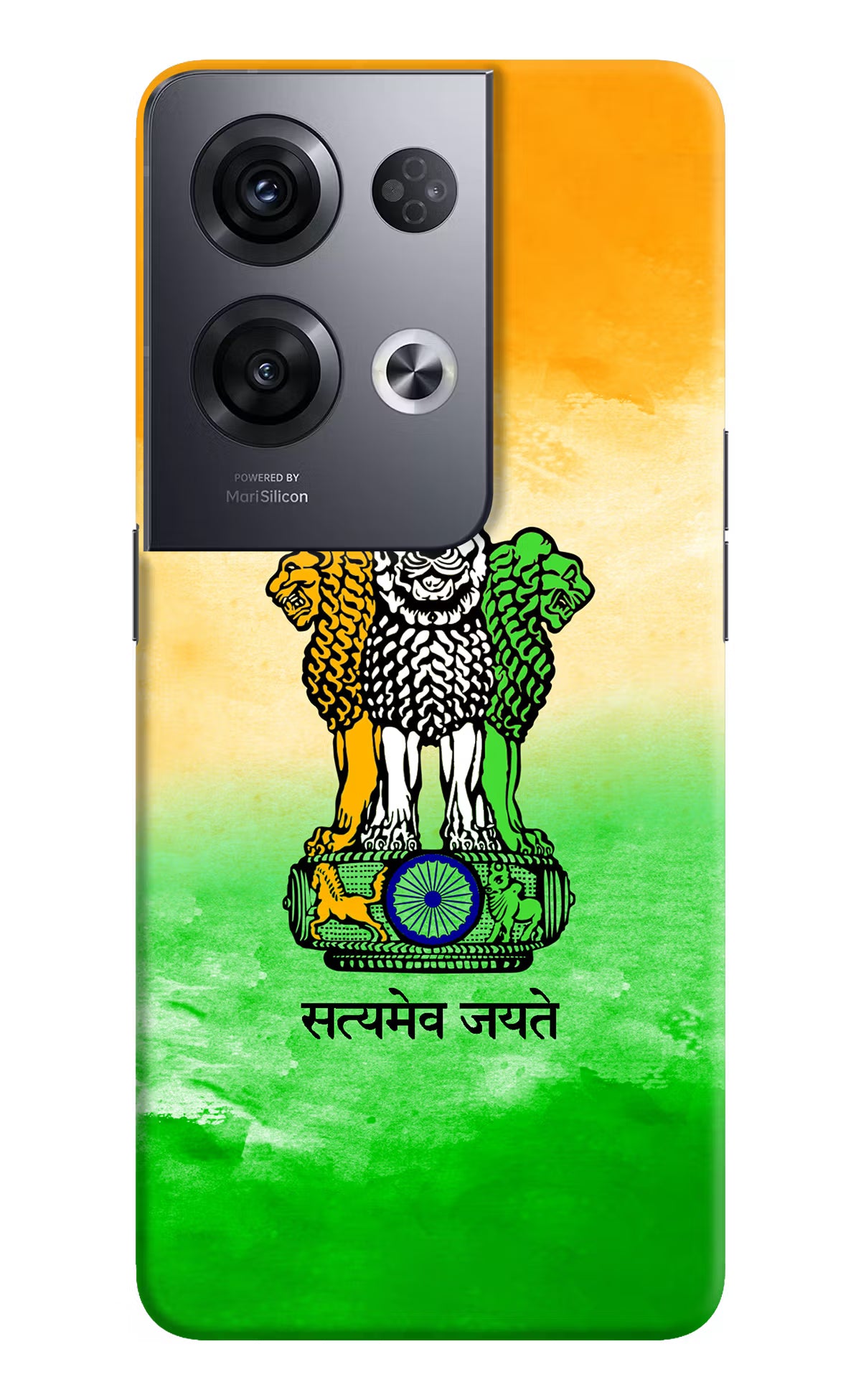 Satyamev Jayate Flag Oppo Reno8 Pro Hard Case Back Cover by Casekaro