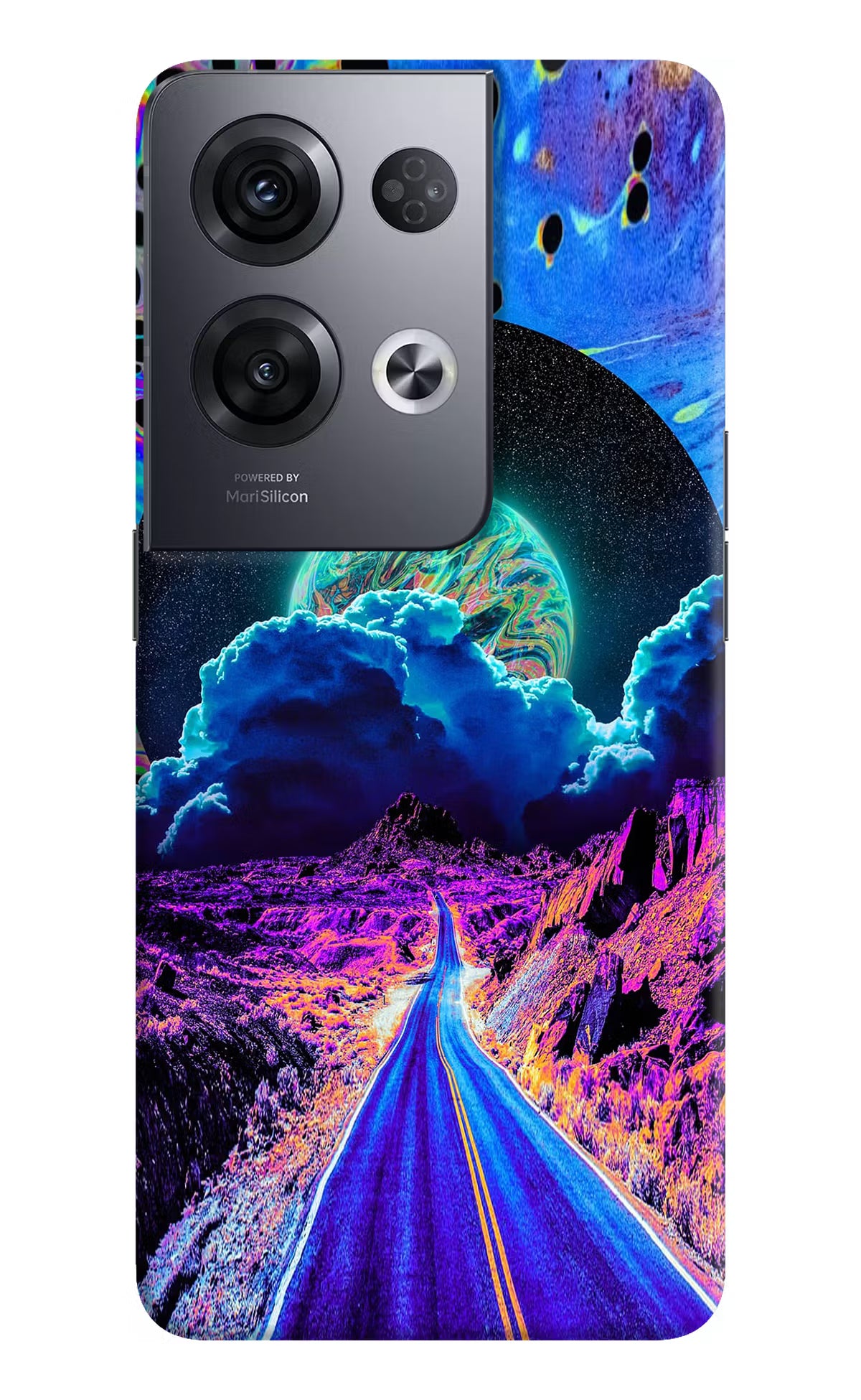 Psychedelic Painting Oppo Reno8 Pro Hard Case Back Cover by Casekaro