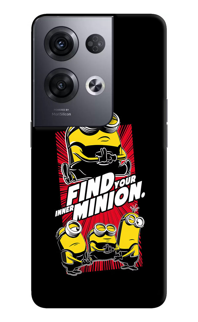 Find your inner Minion Oppo Reno8 Pro Hard Case Back Cover by Casekaro