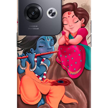 Radhe Krishna Oppo Reno8 Pro Hard Case Back Cover by Casekaro