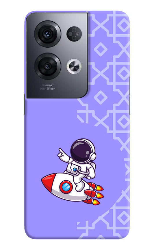 Cute Astronaut Oppo Reno8 Pro Hard Case Back Cover by Casekaro