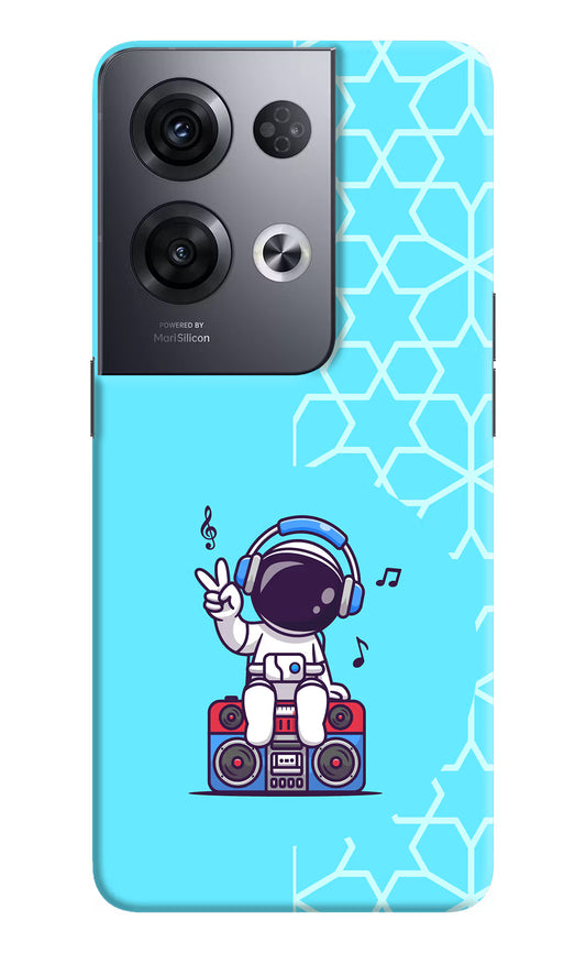 Cute Astronaut Chilling Oppo Reno8 Pro Hard Case Back Cover by Casekaro