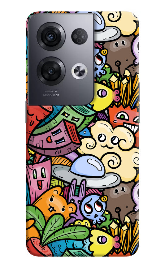 Veggie Doodle Oppo Reno8 Pro Hard Case Back Cover by Casekaro