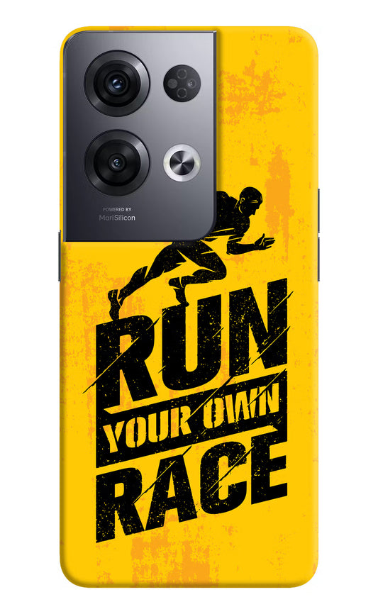 Run Your Own Race Oppo Reno8 Pro Hard Case Back Cover by Casekaro