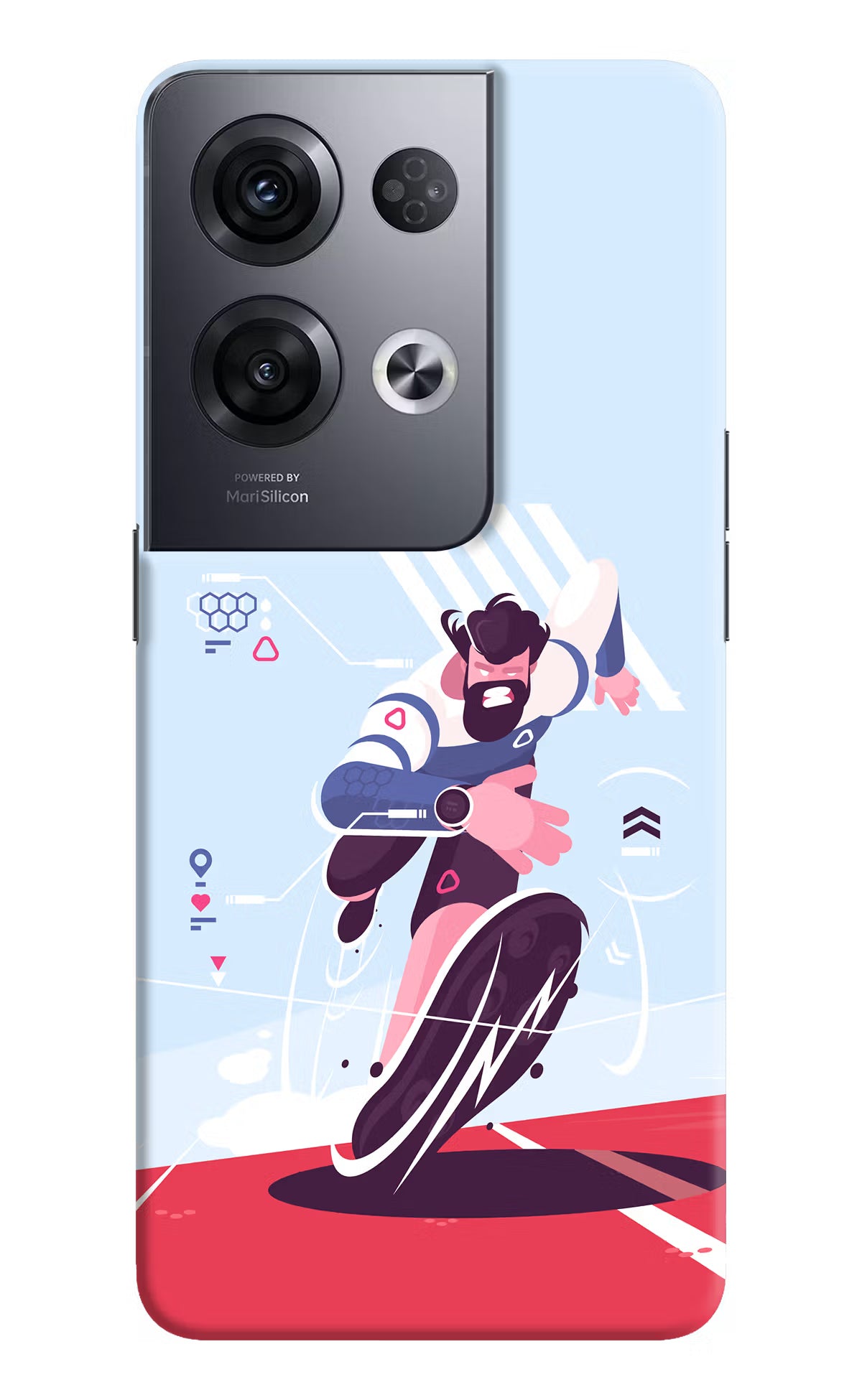 Run Pro Oppo Reno8 Pro Hard Case Back Cover by Casekaro