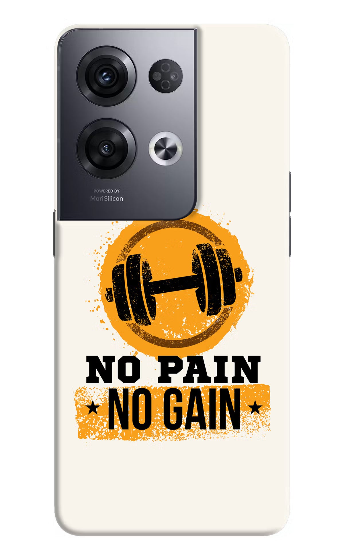 No Pain No Gain Oppo Reno8 Pro Hard Case Back Cover by Casekaro