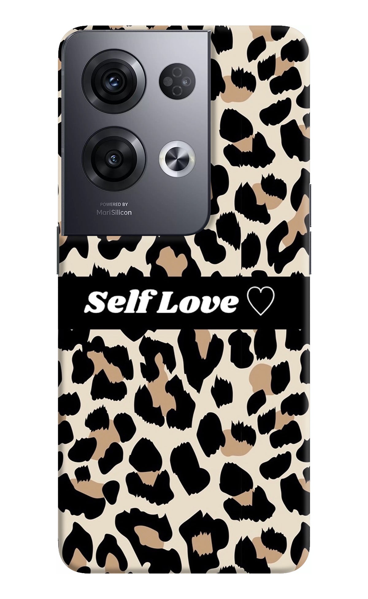 Leopard Print Self Love Oppo Reno8 Pro Back Cover