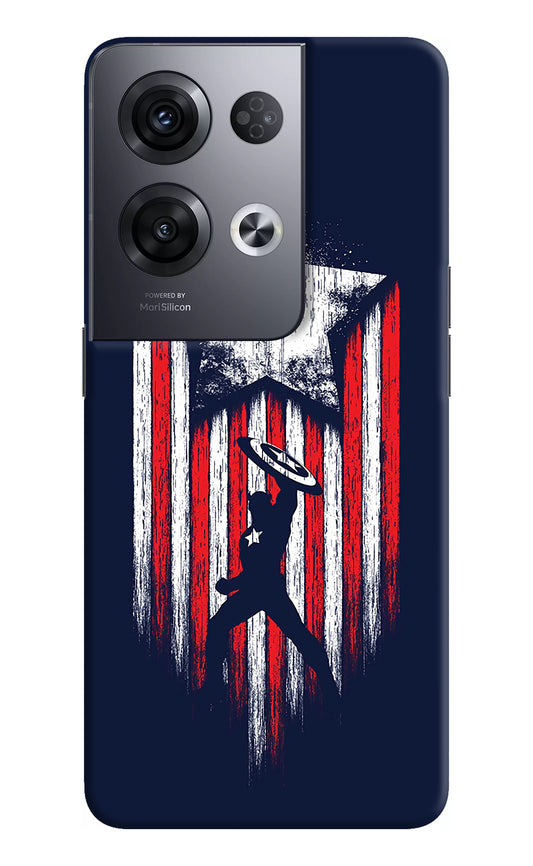 Captain America Marvel Art Oppo Reno8 Pro Back Cover