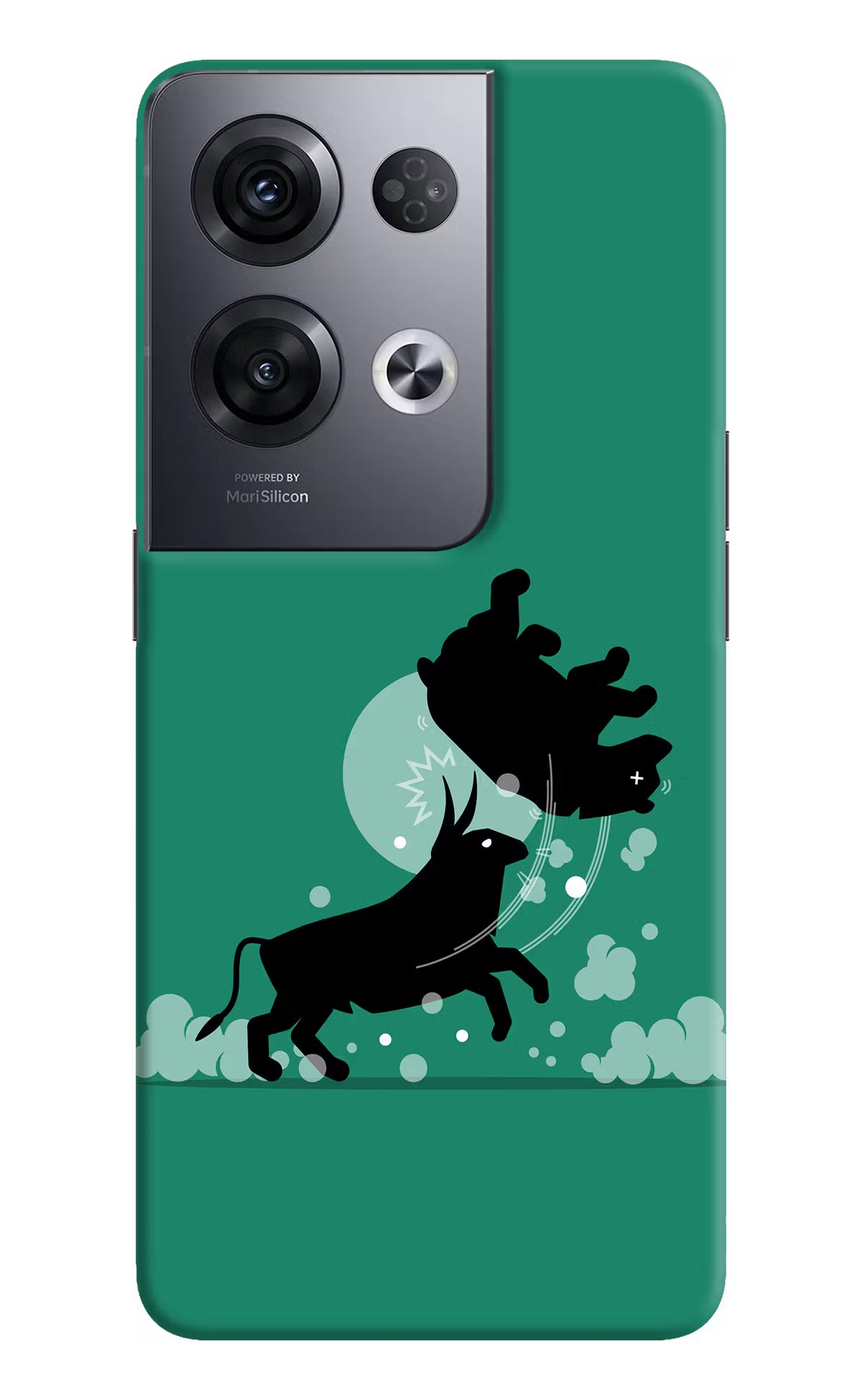 Bull Conqueror Oppo Reno8 Pro Hard Case Back Cover by Casekaro