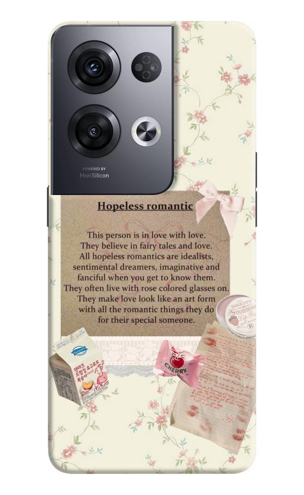 Hopeless Romantic Oppo Reno8 Pro Hard Case Back Cover by Casekaro