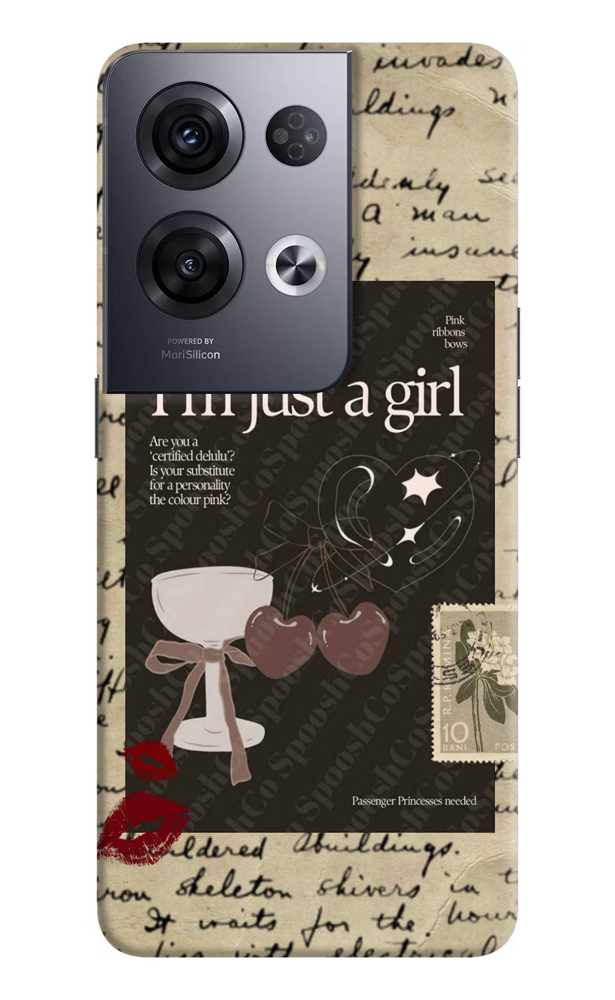 I am just a girl Oppo Reno8 Pro Hard Case Back Cover by Casekaro