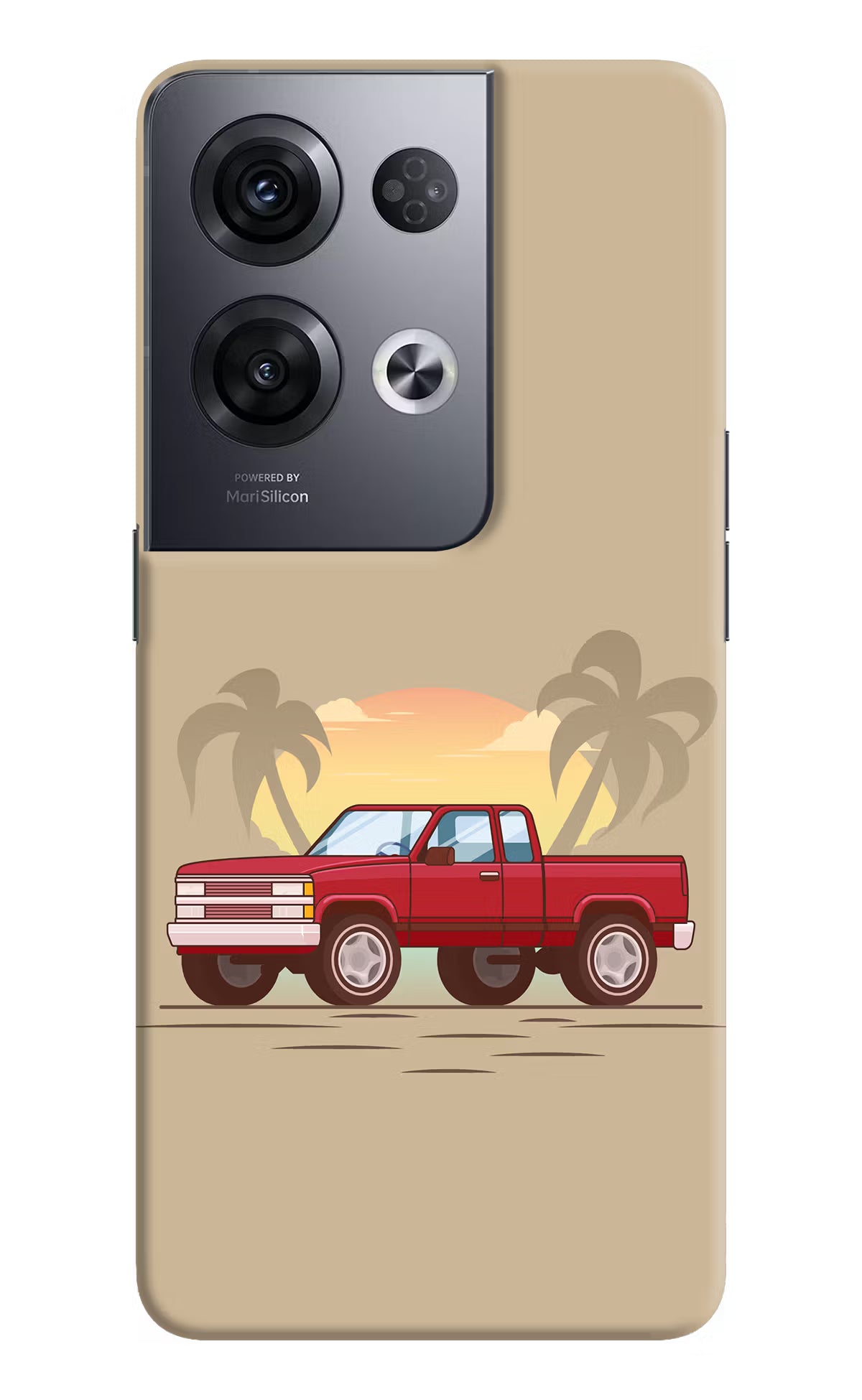 Desert Classic Drive Oppo Reno8 Pro Hard Case Back Cover by Casekaro