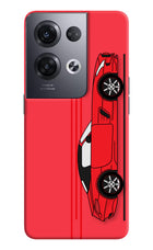 Red Velocity Oppo Reno8 Pro Hard Case Back Cover by Casekaro
