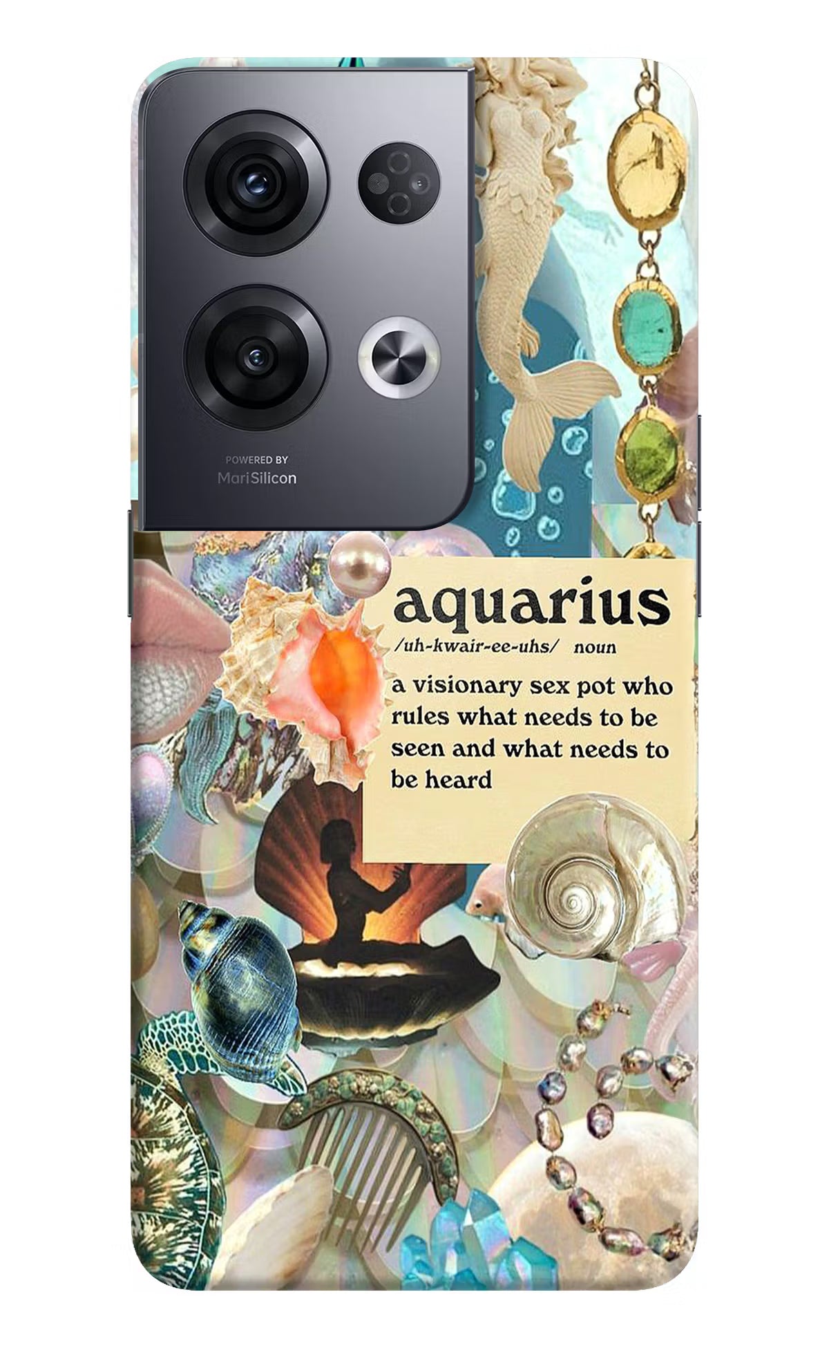 Aquarius Zodiac Oppo Reno8 Pro Hard Case Back Cover by Casekaro