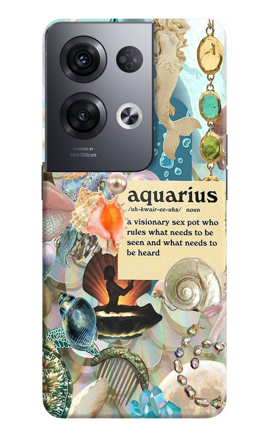 Aquarius Zodiac Oppo Reno8 Pro Hard Case Back Cover by Casekaro