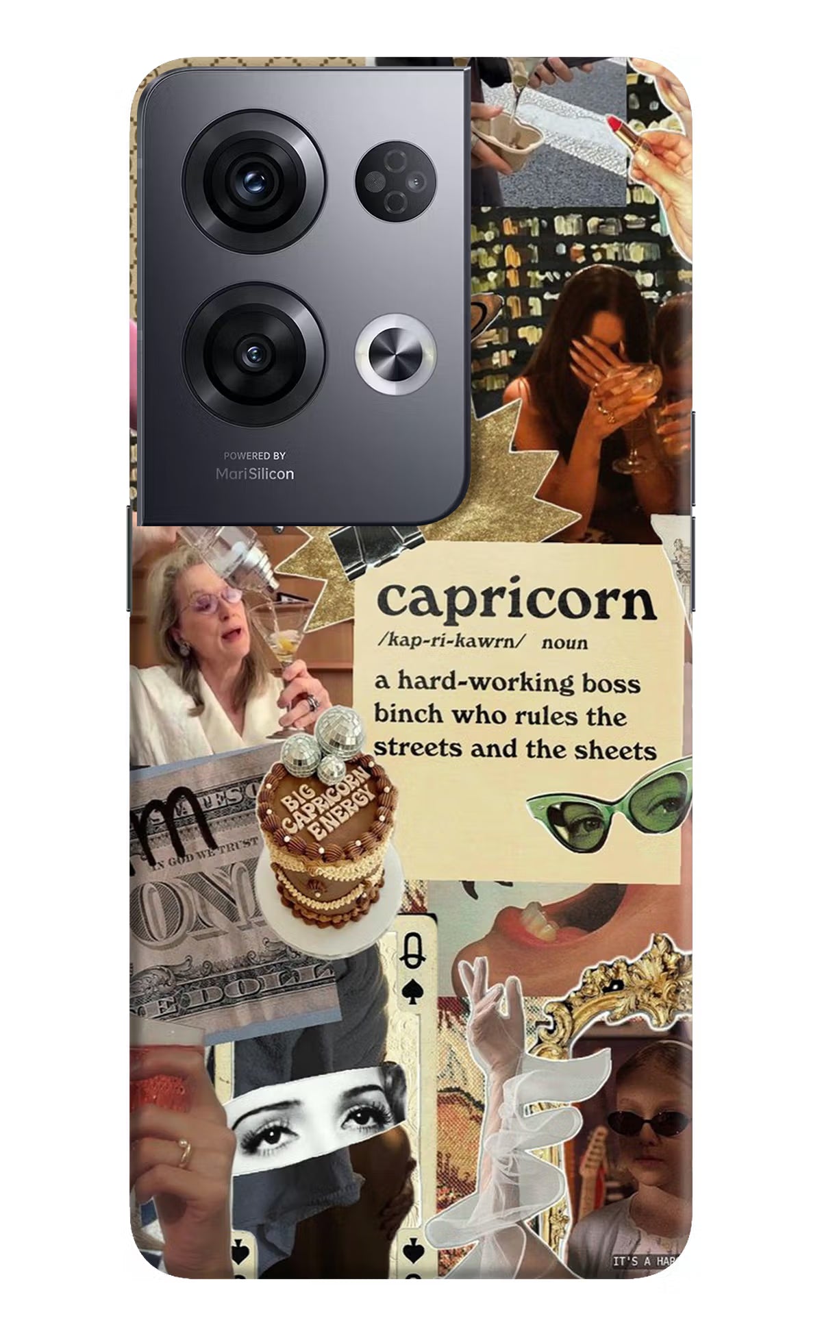 Capricorn Zodiac Oppo Reno8 Pro Hard Case Back Cover by Casekaro