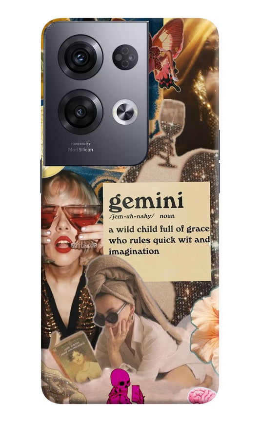 Gemini Zodiac Oppo Reno8 Pro Hard Case Back Cover by Casekaro