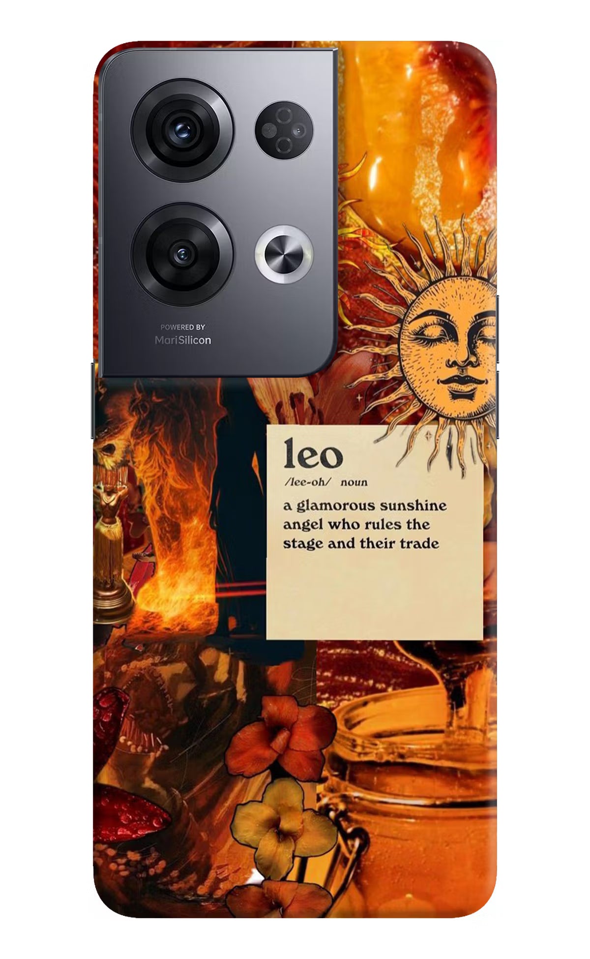 Leo Zodiac Oppo Reno8 Pro Hard Case Back Cover by Casekaro