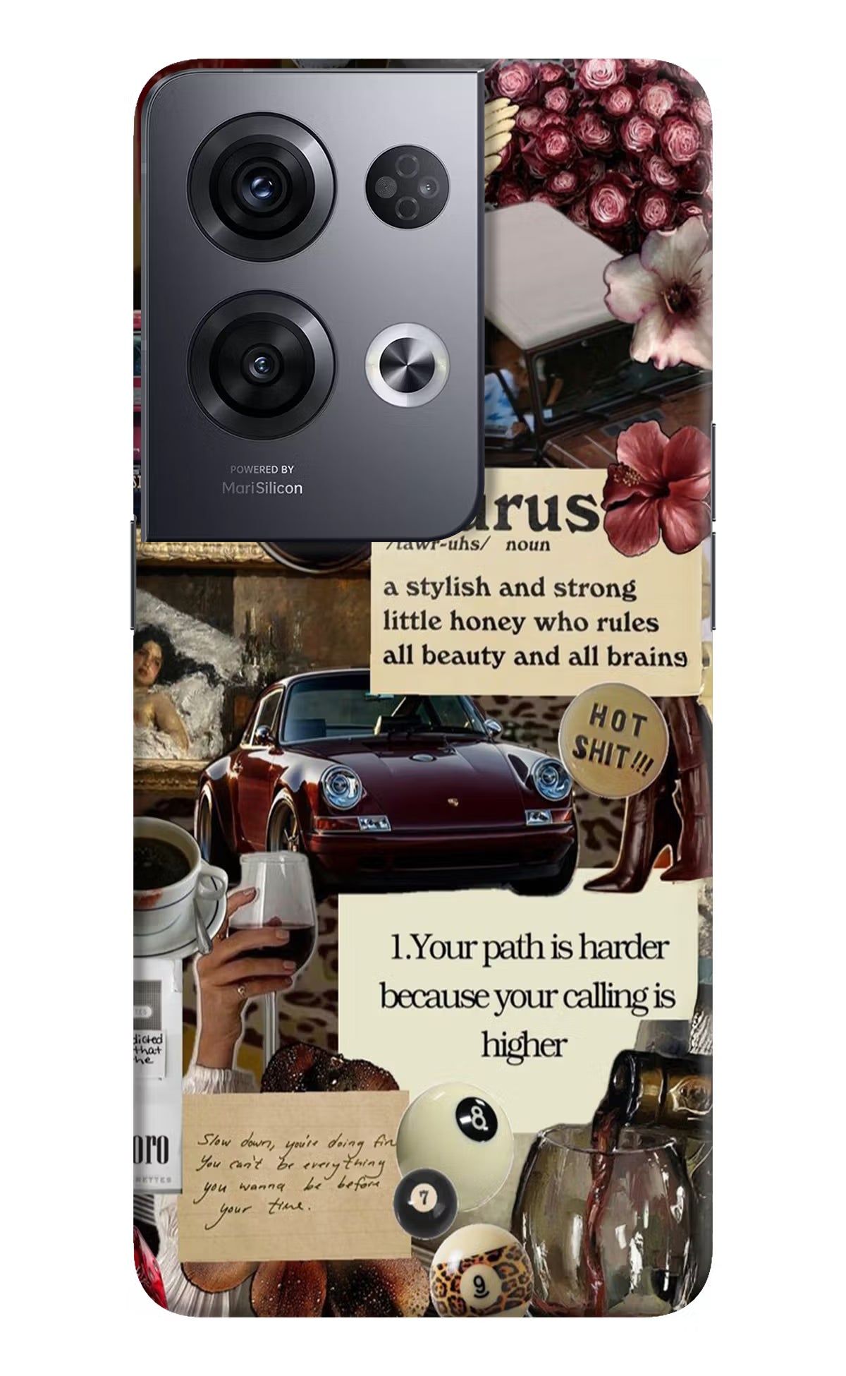 Taurus Zodiac Oppo Reno8 Pro Hard Case Back Cover by Casekaro