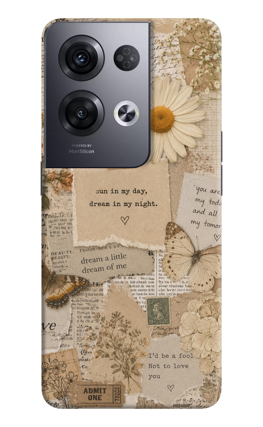 Vintage case Oppo Reno8 Pro Back Cover, Hard case
