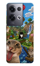 Minecraft Cat Chaos Oppo Reno8 Pro Hard Case Back Cover by Casekaro
