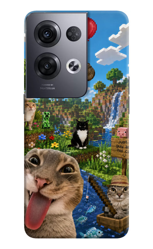 Minecraft Cat Chaos Oppo Reno8 Pro Hard Case Back Cover by Casekaro