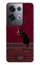 Midnight Cat Oppo Reno8 Pro Back Cover