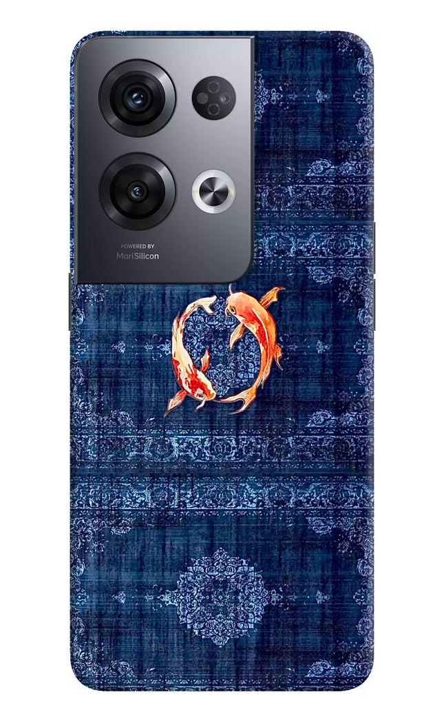 Koi Blue Oppo Reno8 Pro Hard Case Back Cover by Casekaro