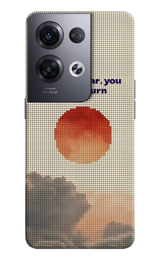 Pixel Sun Oppo Reno8 Pro Hard Case Back Cover by Casekaro