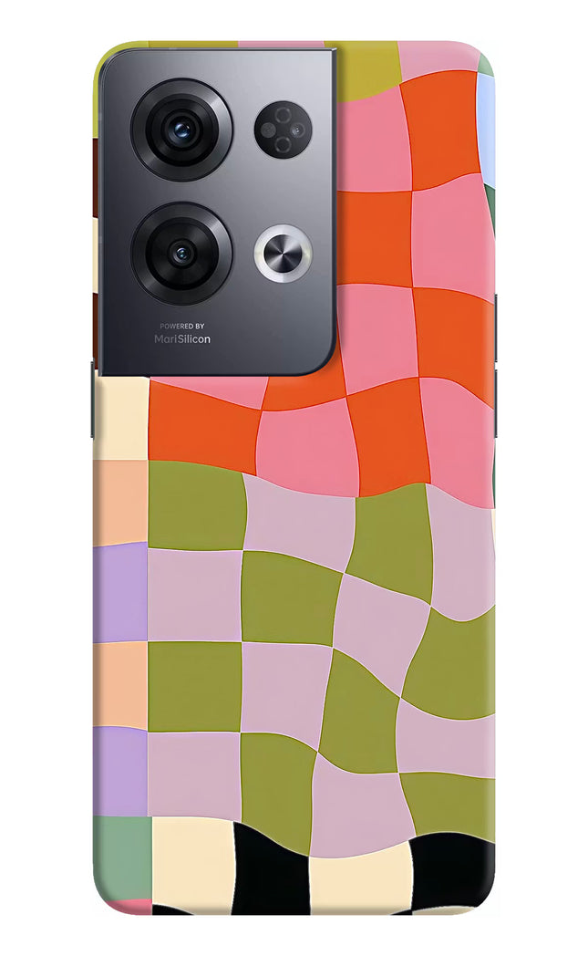 Wavy Grid Oppo Reno8 Pro Hard Case Back Cover by Casekaro