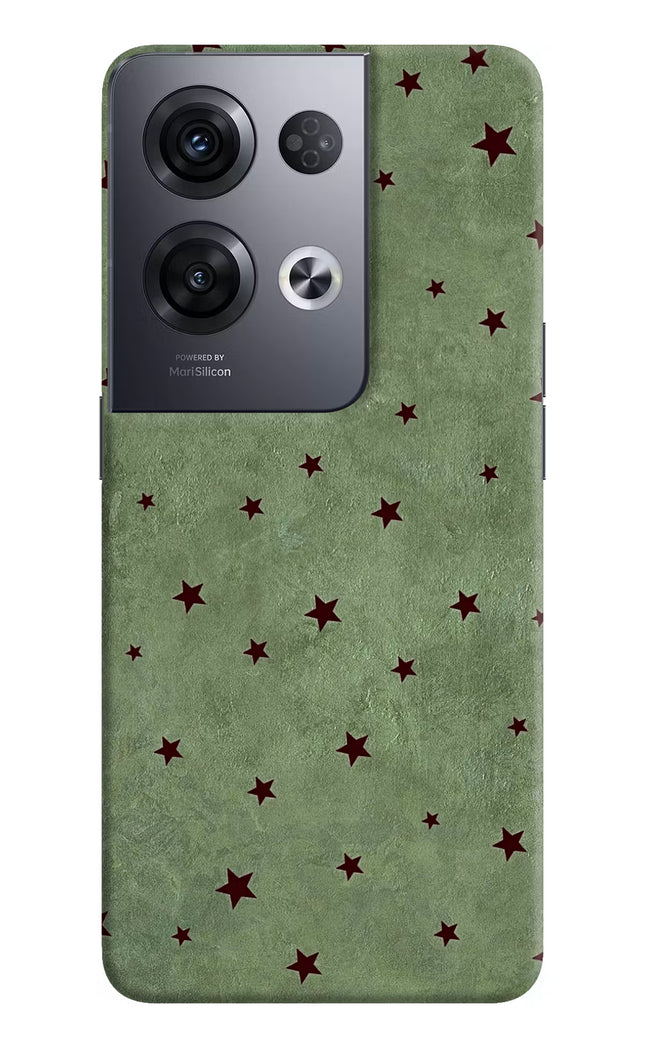 Green Stars Oppo Reno8 Pro Hard Case Back Cover by Casekaro