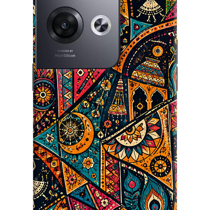 Folk Print Oppo Reno8 Pro Hard Case Back Cover by Casekaro