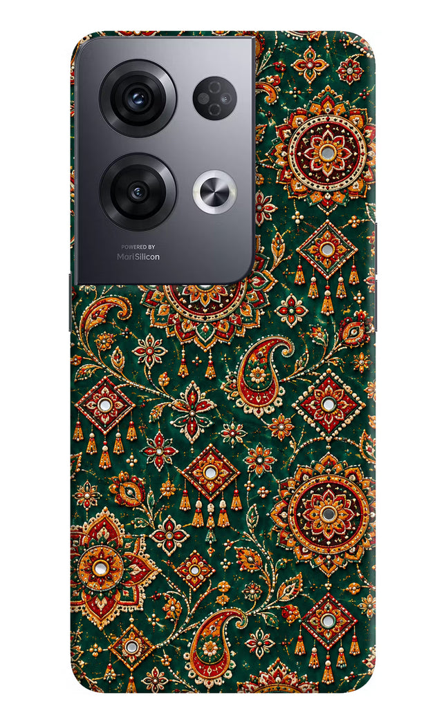 Green Pataka Oppo Reno8 Pro Hard Case Back Cover by Casekaro