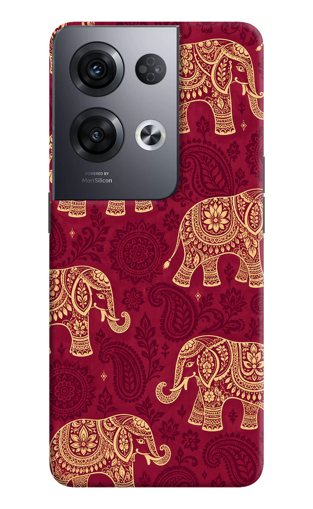 Maroon Elephant Oppo Reno8 Pro Back Cover
