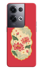 Pink Lotus Oppo Reno8 Pro Back Cover